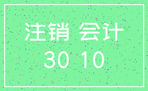 注销 会计_30 10