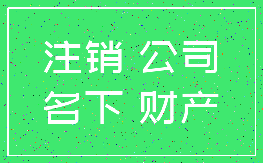 注销 公司_名下 财产