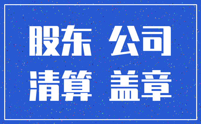 股东 公司_清算 盖章
