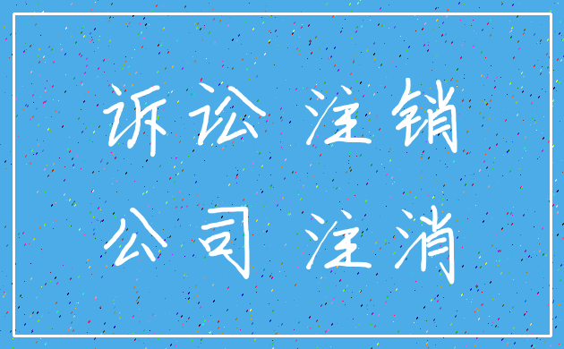 诉讼 注销_公司 注消
