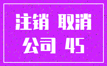 注销 取消_公司 45