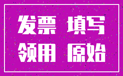发票 填写_领用 原始