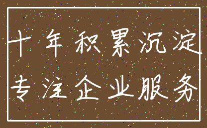 十年积累沉淀_专注企业服务