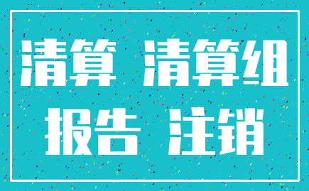 清算 清算组_报告 注销