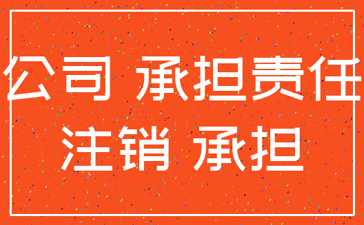 公司 承担责任_注销 承担