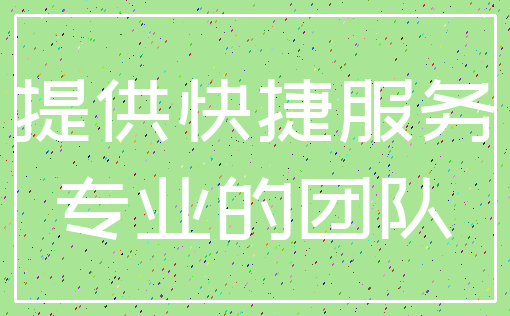 提供快捷服务_专业的团队