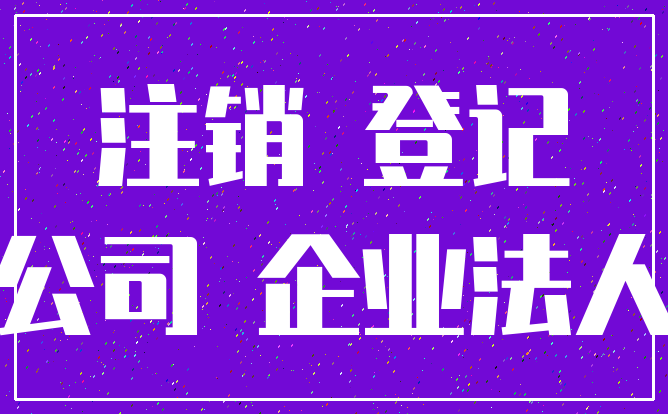 注销 登记_公司 企业法人