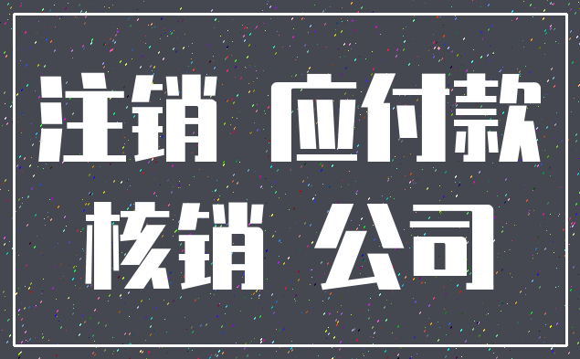 注销 应付款_核销 公司