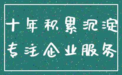 十年积累沉淀_专注企业服务