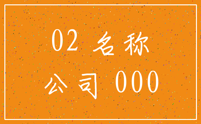 02 名称_公司 000