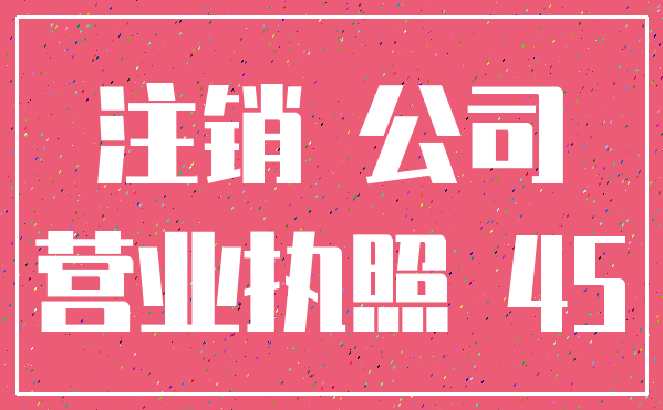 注销 公司_营业执照 45