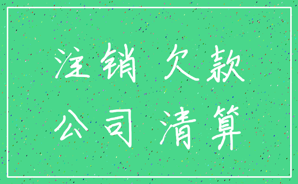 注销 欠款_公司 清算