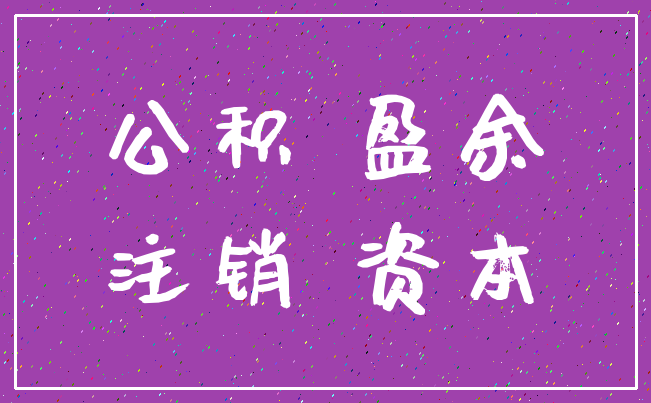 公积 盈余_注销 资本