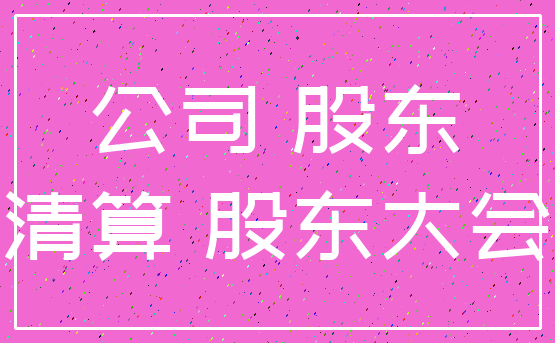 公司 股东_清算 股东大会