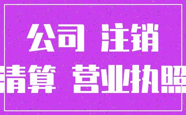 公司 注销_清算 营业执照