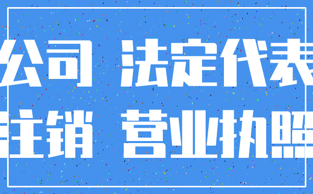 公司 法定代表_注销 营业执照