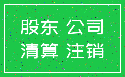 股东 公司_清算 注销