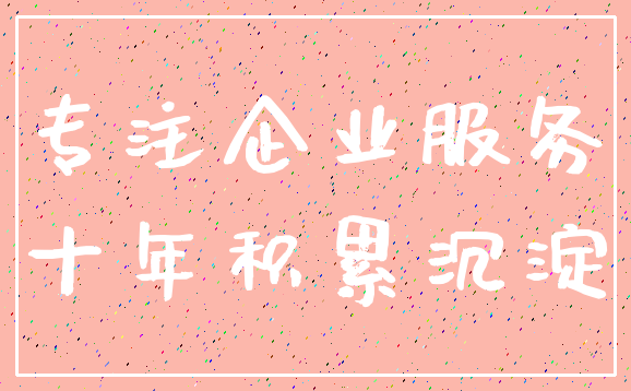 专注企业服务_十年积累沉淀