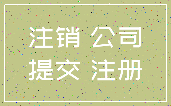 注销 公司_提交 注册