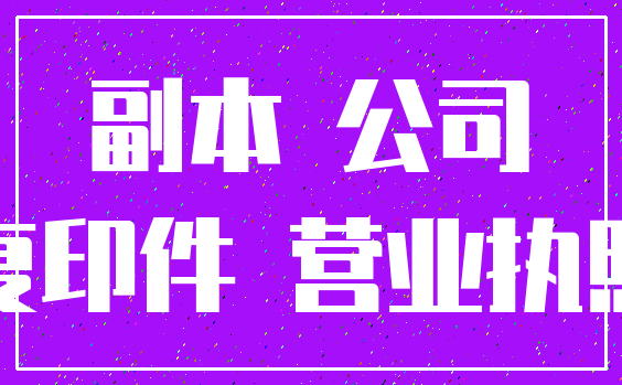 副本 公司_复印件 营业执照