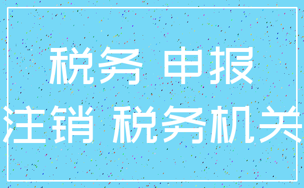 税务 申报_注销 税务机关