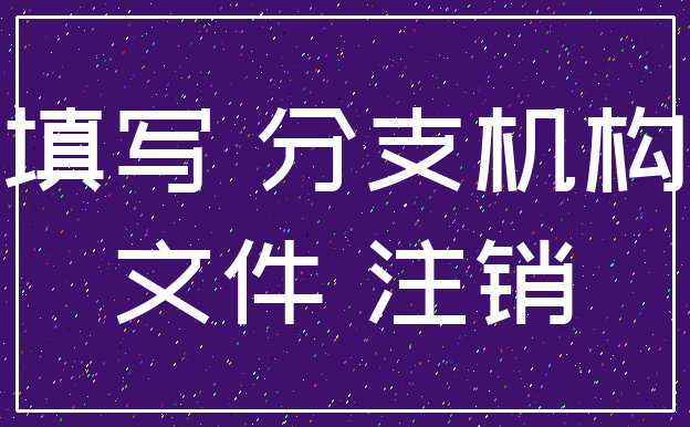 填写 分支机构_文件 注销
