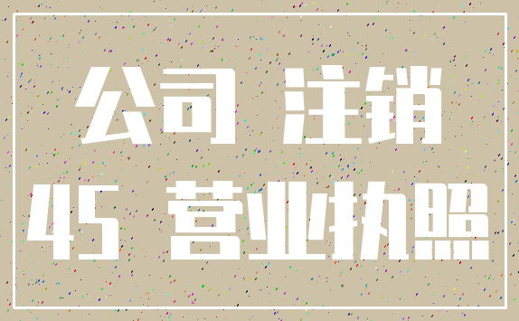 公司 注销_45 营业执照
