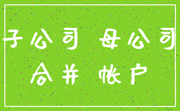 子公司 母公司_合并 帐户