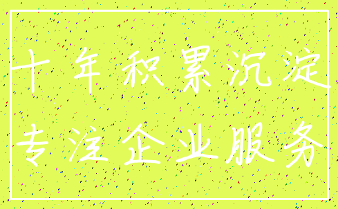 十年积累沉淀_专注企业服务