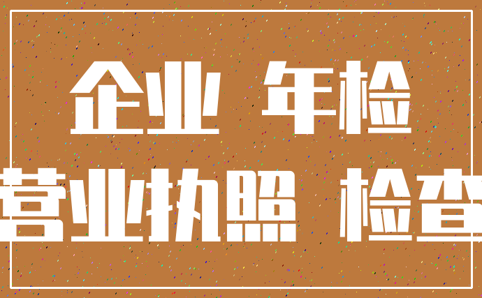 企业 年检_营业执照 检查