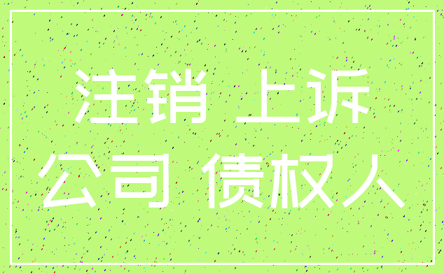 注销 上诉_公司 债权人