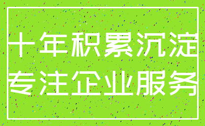 十年积累沉淀_专注企业服务