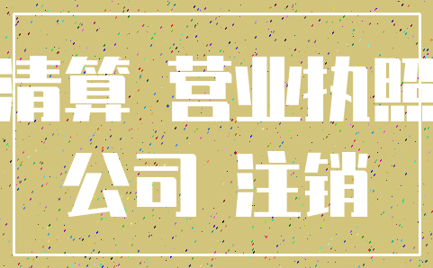清算 营业执照_公司 注销