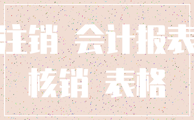 注销 会计报表_核销 表格