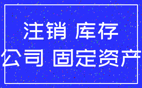 注销 库存_公司 固定资产
