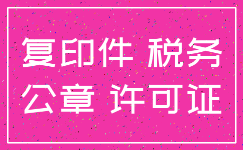 复印件 税务_公章 许可证