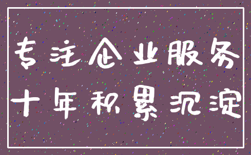 专注企业服务_十年积累沉淀