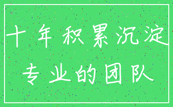 十年积累沉淀_专业的团队