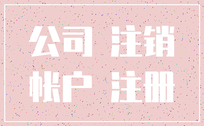 公司 注销_帐户 注册