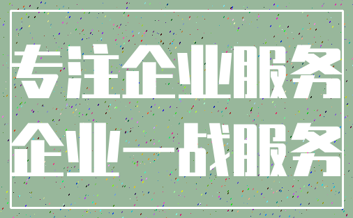 专注企业服务_企业一战服务