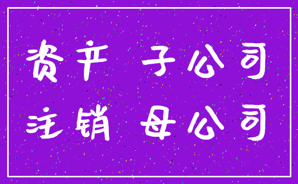 资产 子公司_注销 母公司