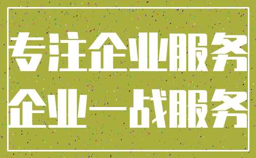 专注企业服务_企业一战服务
