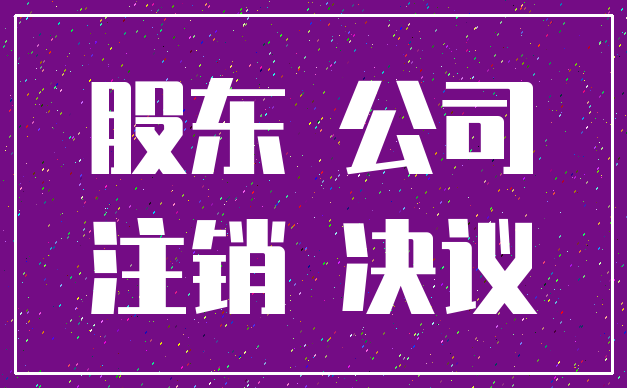 股东 公司_注销 决议