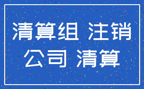 清算组 注销_公司 清算