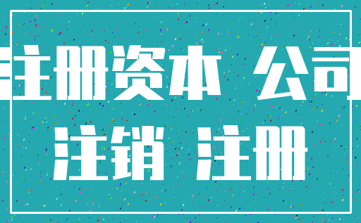 注册资本 公司_注销 注册