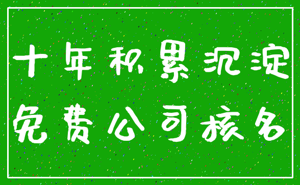 十年积累沉淀_免费公司核名