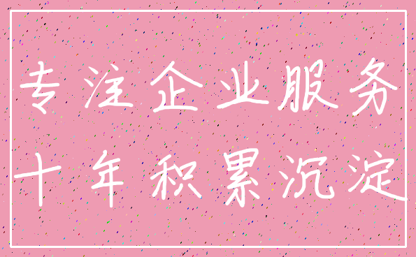 专注企业服务_十年积累沉淀