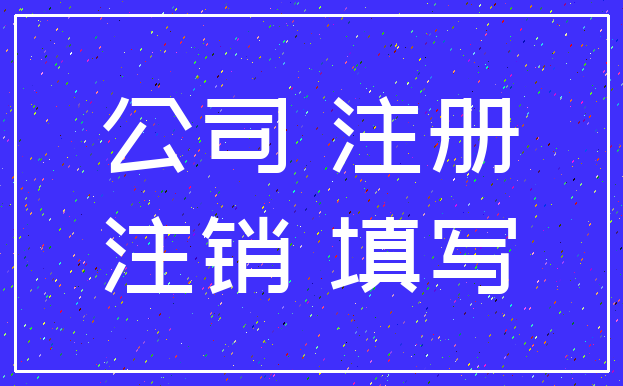 公司 注册_注销 填写