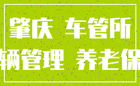 肇庆 车管所_车辆管理 养老保险