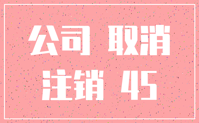 公司 取消_注销 45